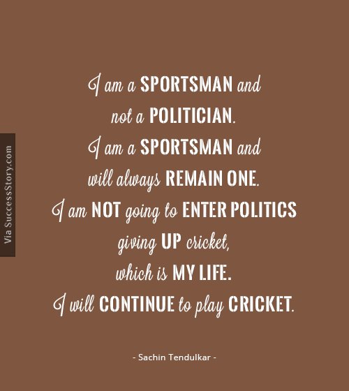 I am a sportsman