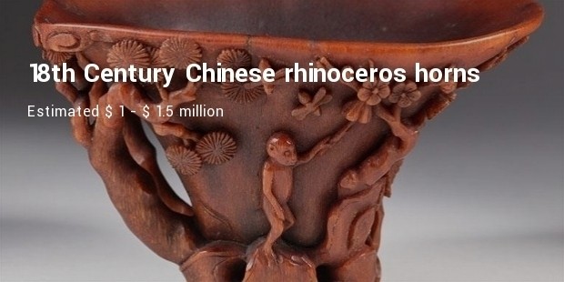 18th century chinese rhinoceros horns