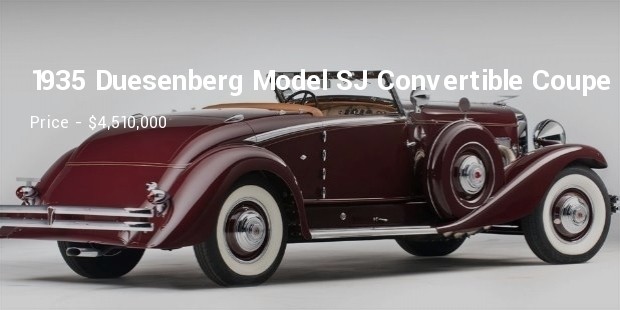 1935 duesenberg model sj convertible coupe