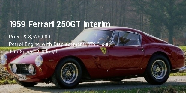 1959 ferrari 250gt specs