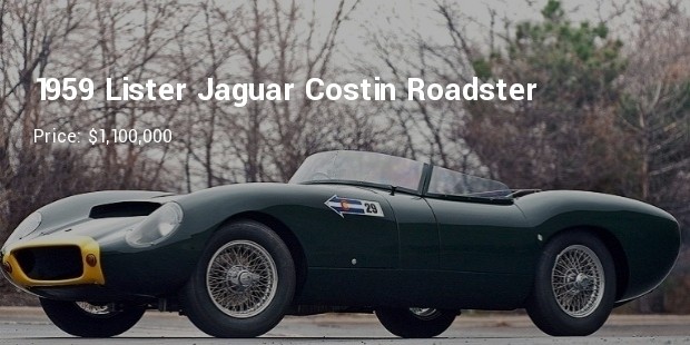 1959 lister jaguar costin roadster   $1,100,000