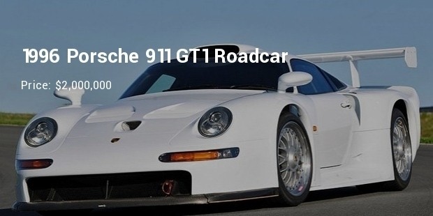 1996 porsche 911 gt1 roadcar   $2,000,000