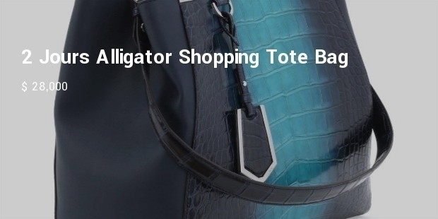 2 jours alligator shopping tote bag