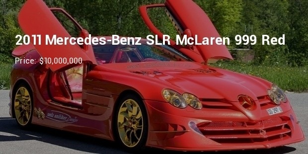 2011 mercedes benz slr mclaren 999 red gold dream   $10,000,000
