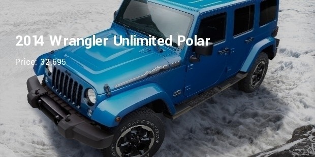 2014 jeep wrangler unlimited polar edition front three quarter high