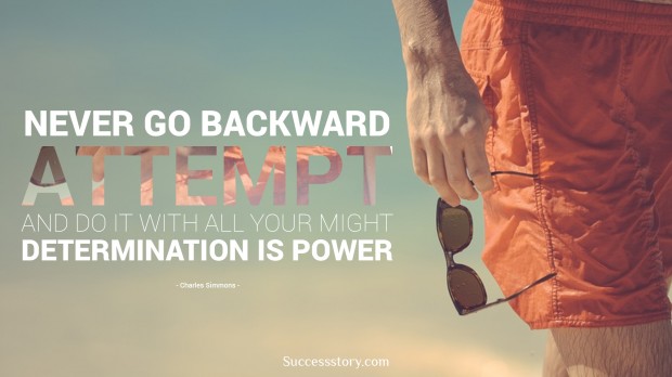 Never go backward