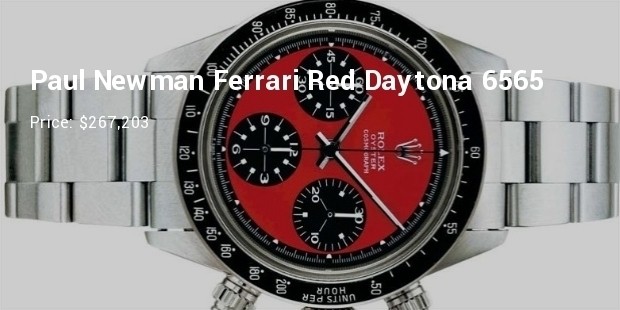 paul newman ferrari red rolex daytona 6565