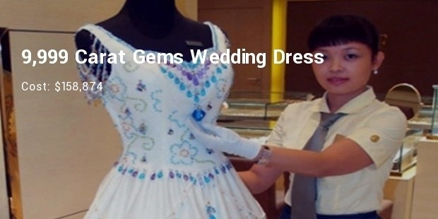 9,999 carat gems wedding dress