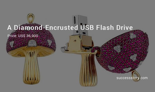 a diamond encrusted usb flash drive