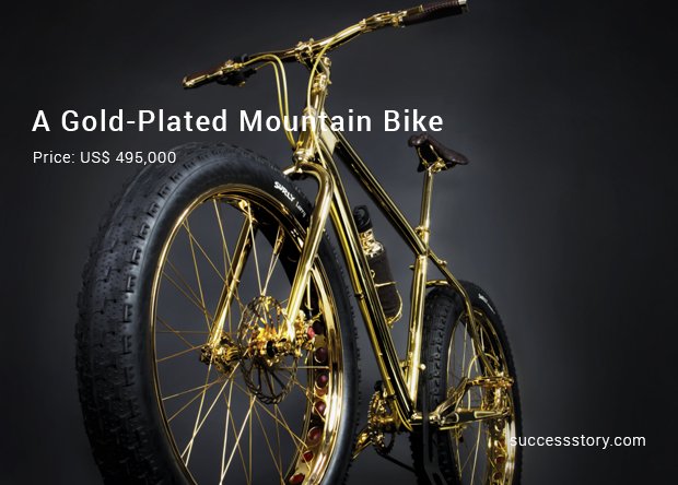 a gold plated mountain bike