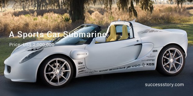 a sports car submarine