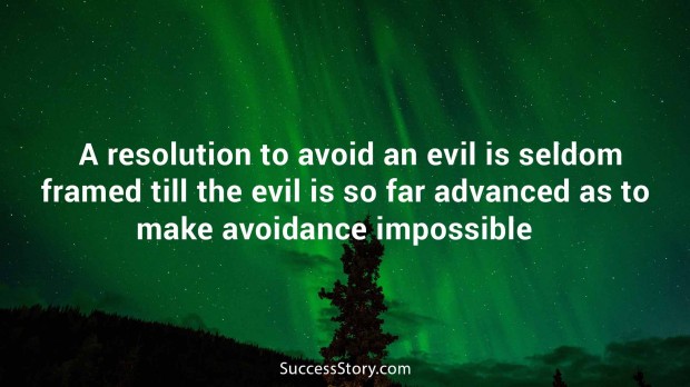 A resolution to avoid an evil