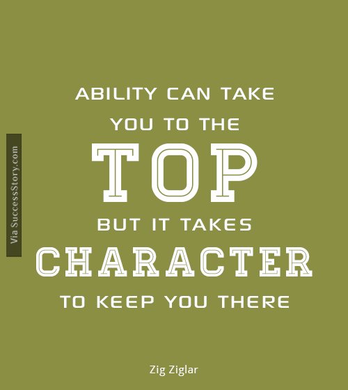 Ability can take you to the top