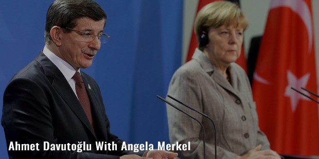 ahmet davutolu with angela merkel