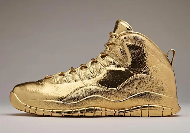 air jordan 10 x ovo solid gold