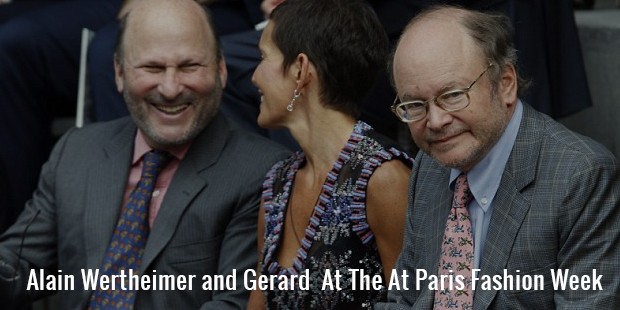 alain wertheimer and gerard  at the at paris fashion week