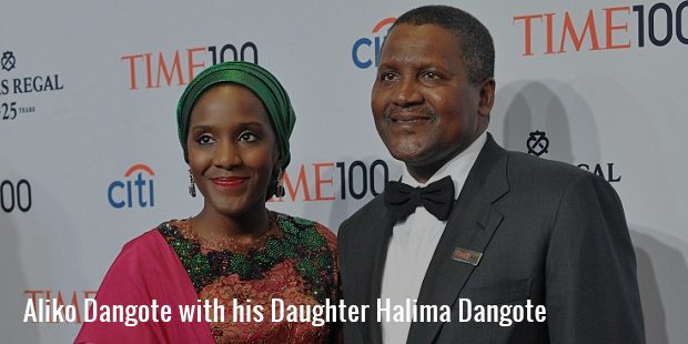 aliko dangote with his daughter halima dangote