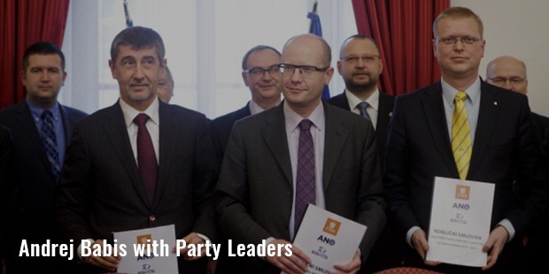 andrej babis  with party leaders