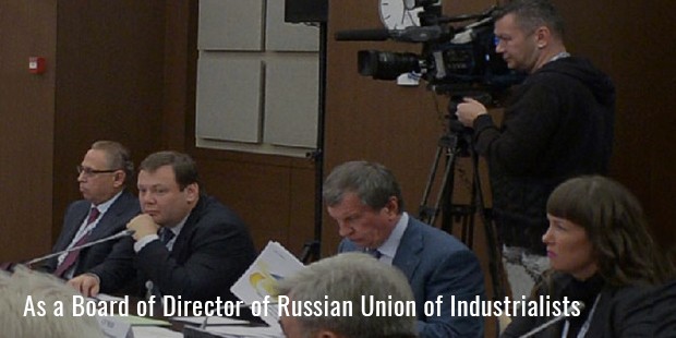 as a board of director of russian union of industrialists