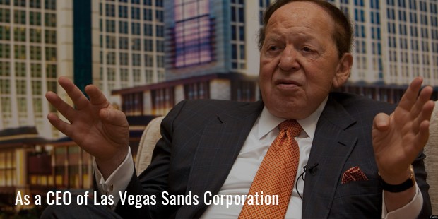 as a ceo of las vegas sands corporation