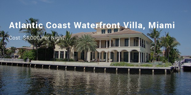 atlantic coast waterfront villa, miami