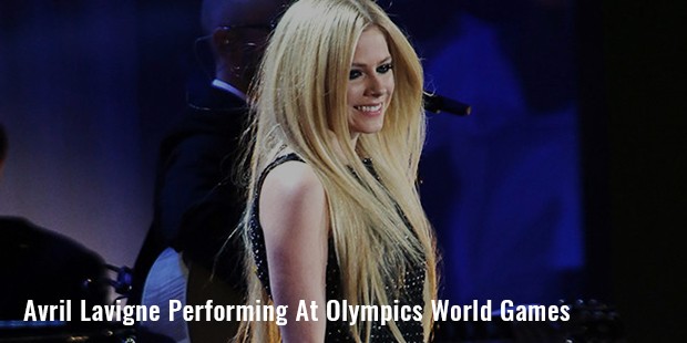 avril lavigne performing at olympics world games