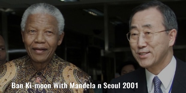 ban ki moon with mandela n seoul 2001