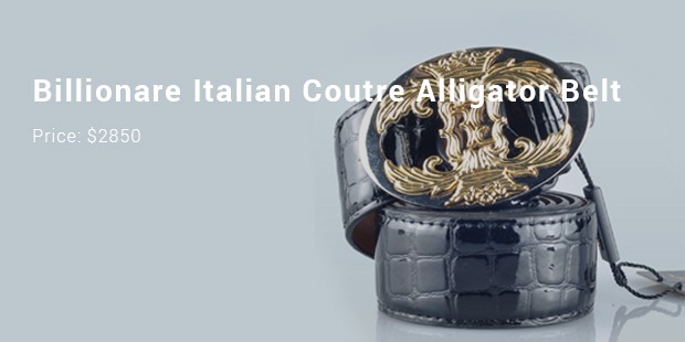 billionare italian coutre alligator belt
