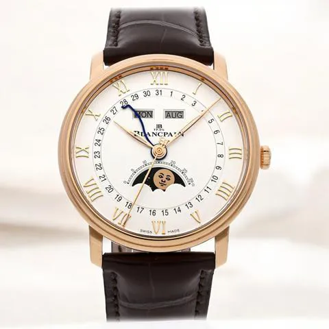 blancpain villeret quantième complet 40mm white gold