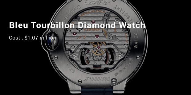 bleu tourbillon diamond watch