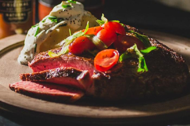 bloody mary’s and bone in ribeye