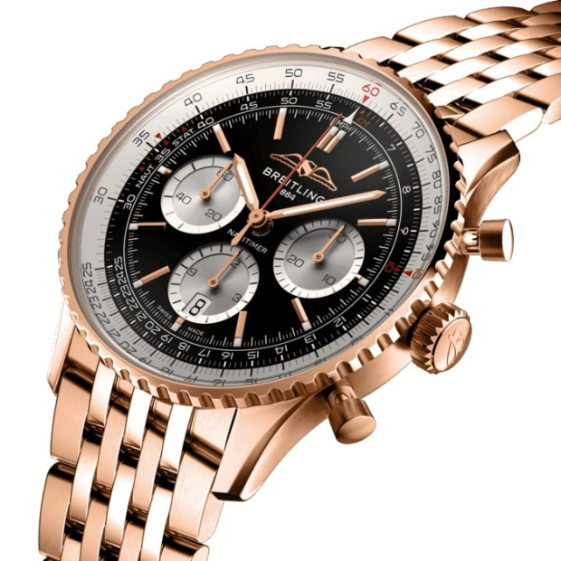 breitling navitimer chronograph 43 red gold