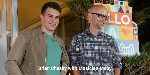 brian chesky with musician moby