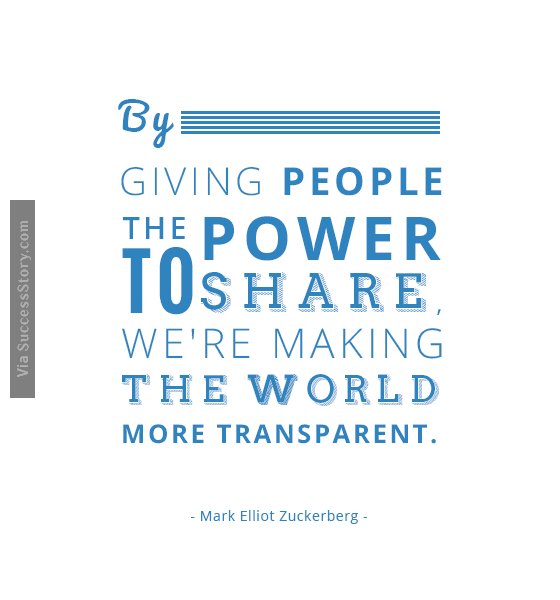 By giving people the power to share