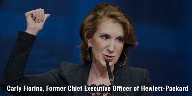 carly fiorina, former chief executive officer of hewlett packard