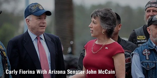 carly fiorina with arizona senator john mccain