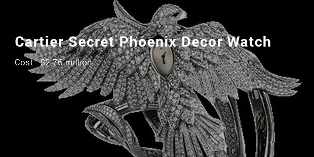 cartier secret phoenix decor watch