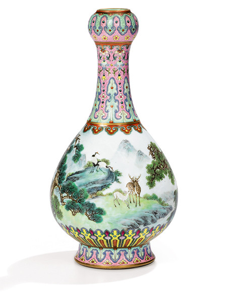 chinese yangcai famille rose porcelain vase