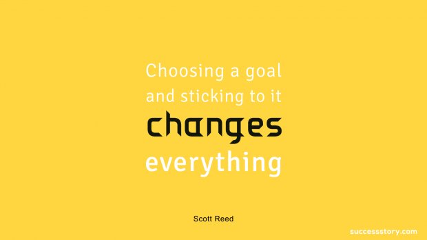 Choosing a goal and sticking