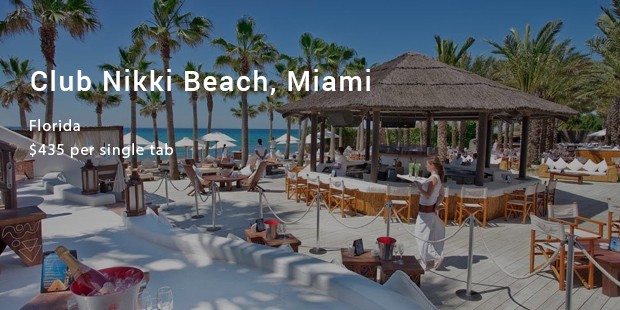 Club Nikki Beach in Miami in Florida