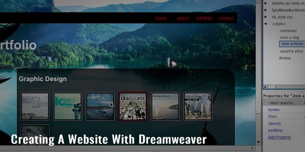 creating a website with dreamweaver