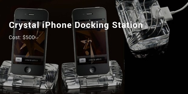 crystal iphone docking station