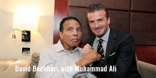 david beckham with muhammad ali