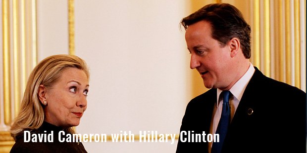 david cameron with hillary clinton