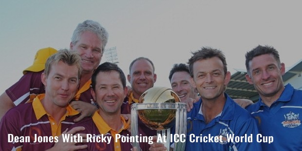 dean jones with ricky pointing at icc cricket world cup