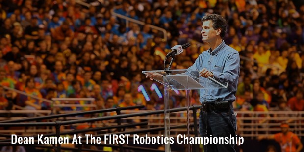 dean kamen at the first robotics championship