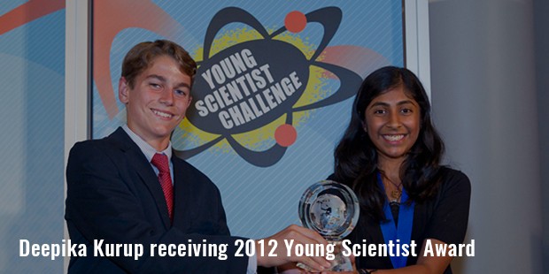 deepika kurup receiving 2012 young scientist award