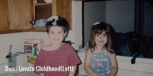 demi lovato childhood left 