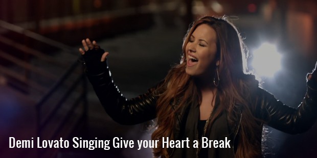 demi lovato singing give your heart a break