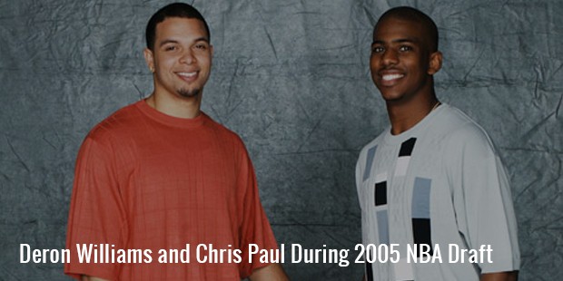 deron williams and chris paul during 2005 nba draft